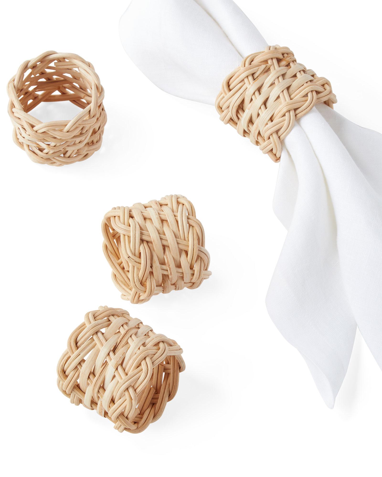 Wicker napkin outlet rings