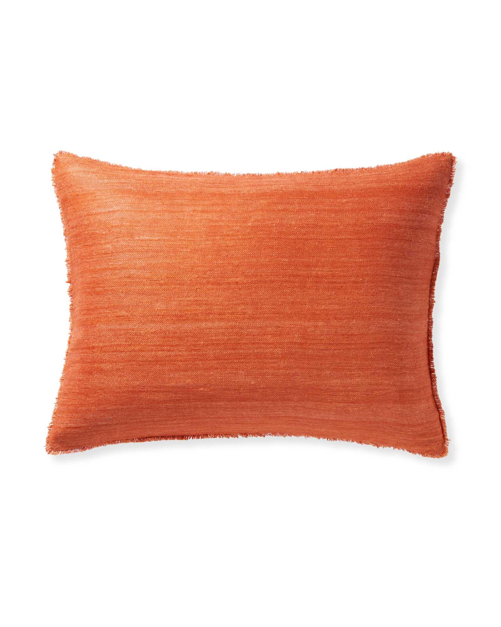 Red discount silk pillows