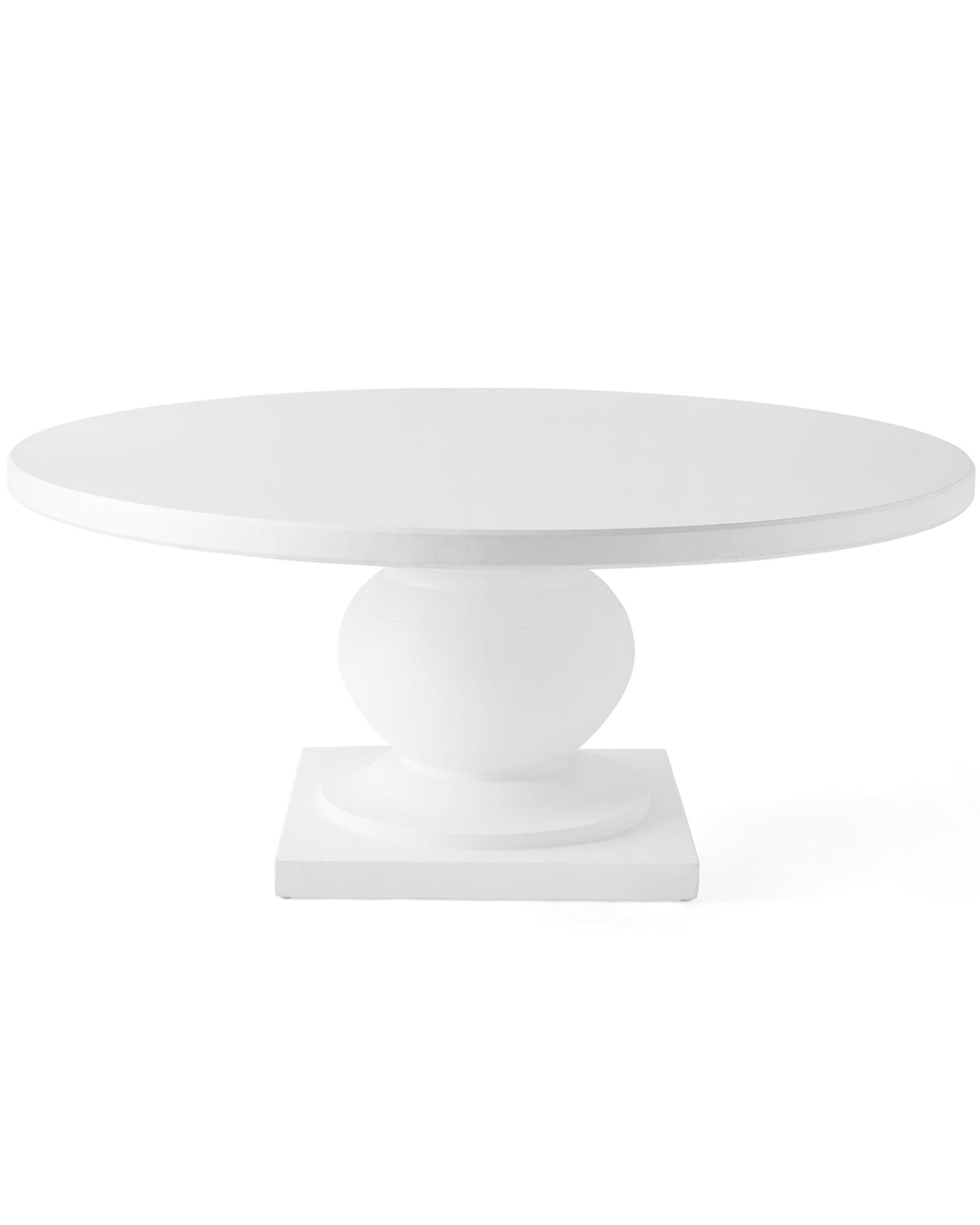 Pedestal white deals dining table