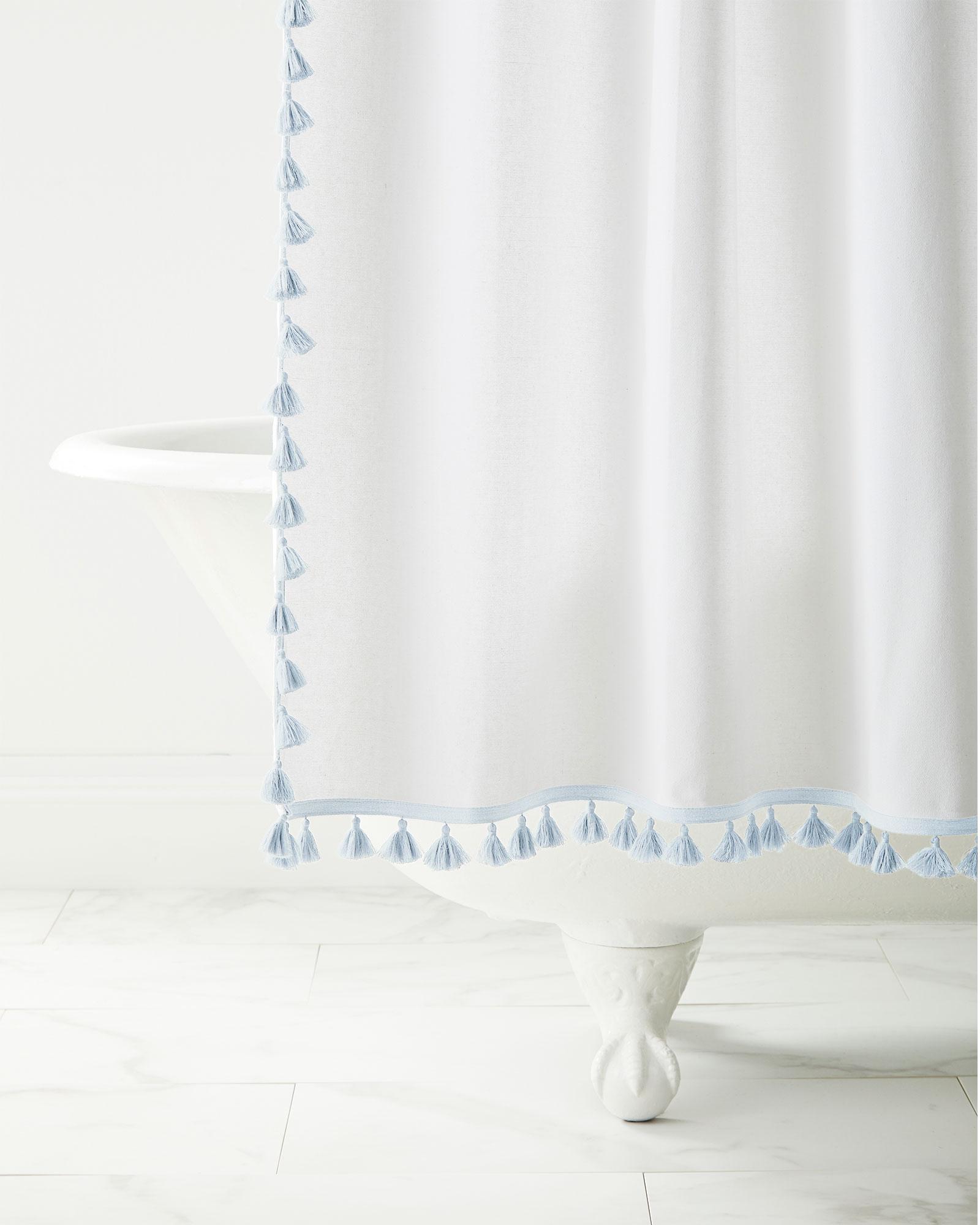 French Tassel Shower Curtain Serena and Lily