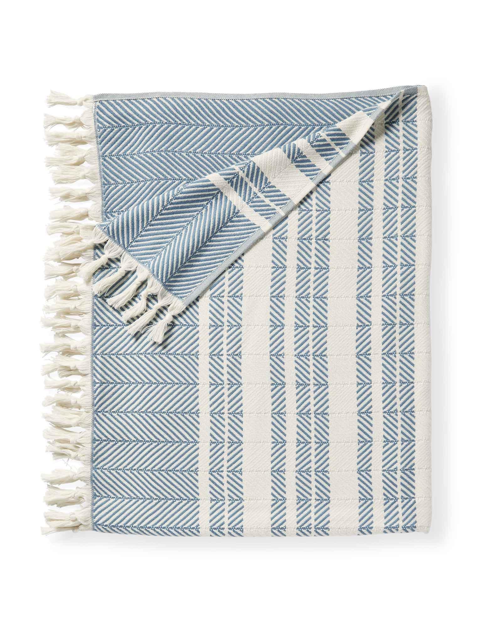 Teal and best sale white throw