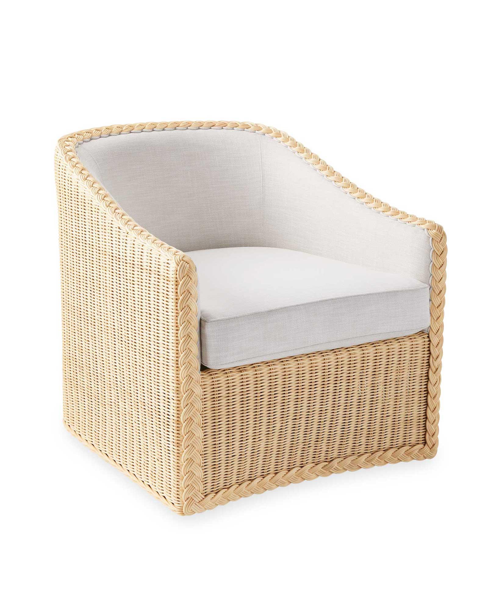 Rattan outdoor best sale swivel chair