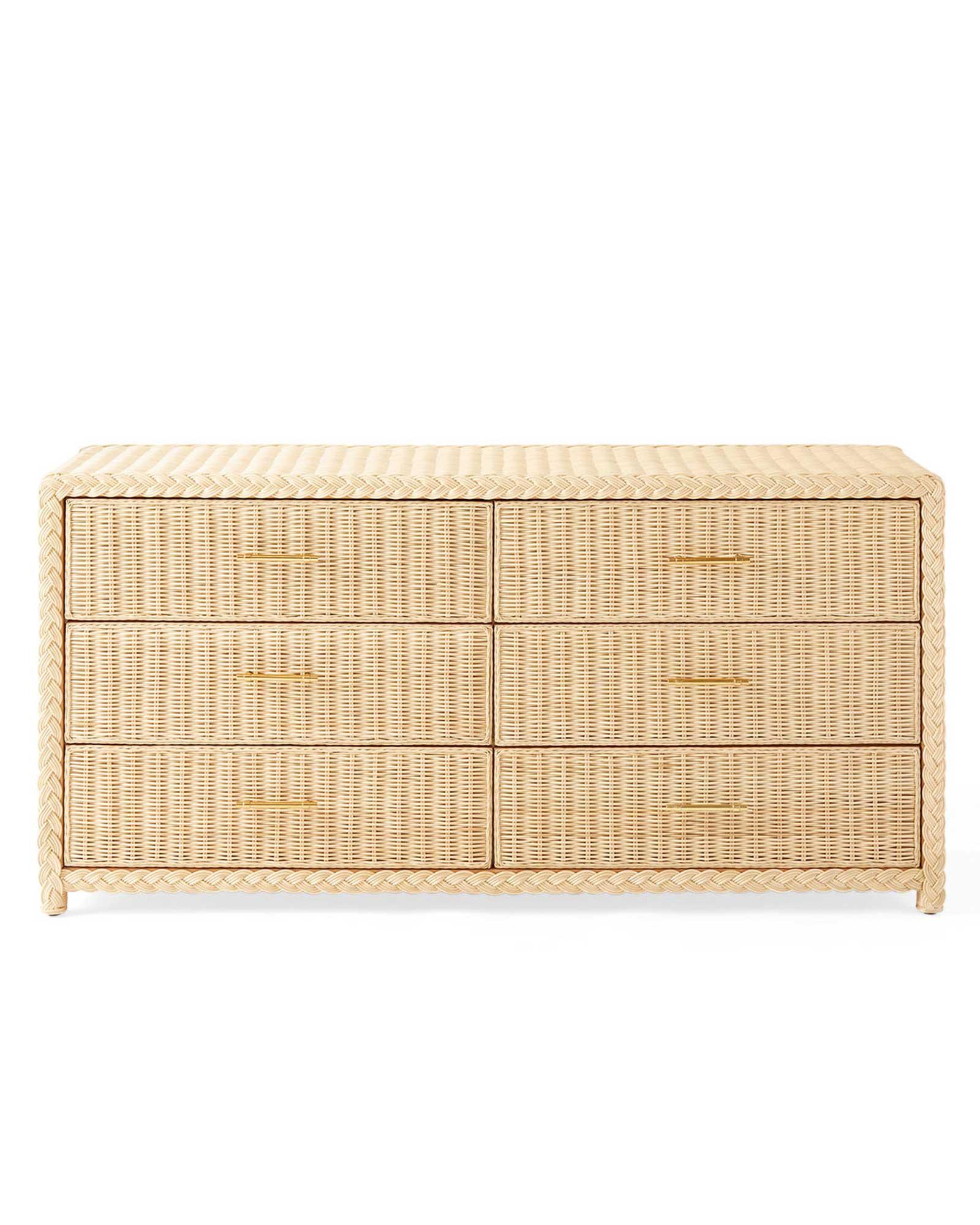 Wicker on sale rattan dresser