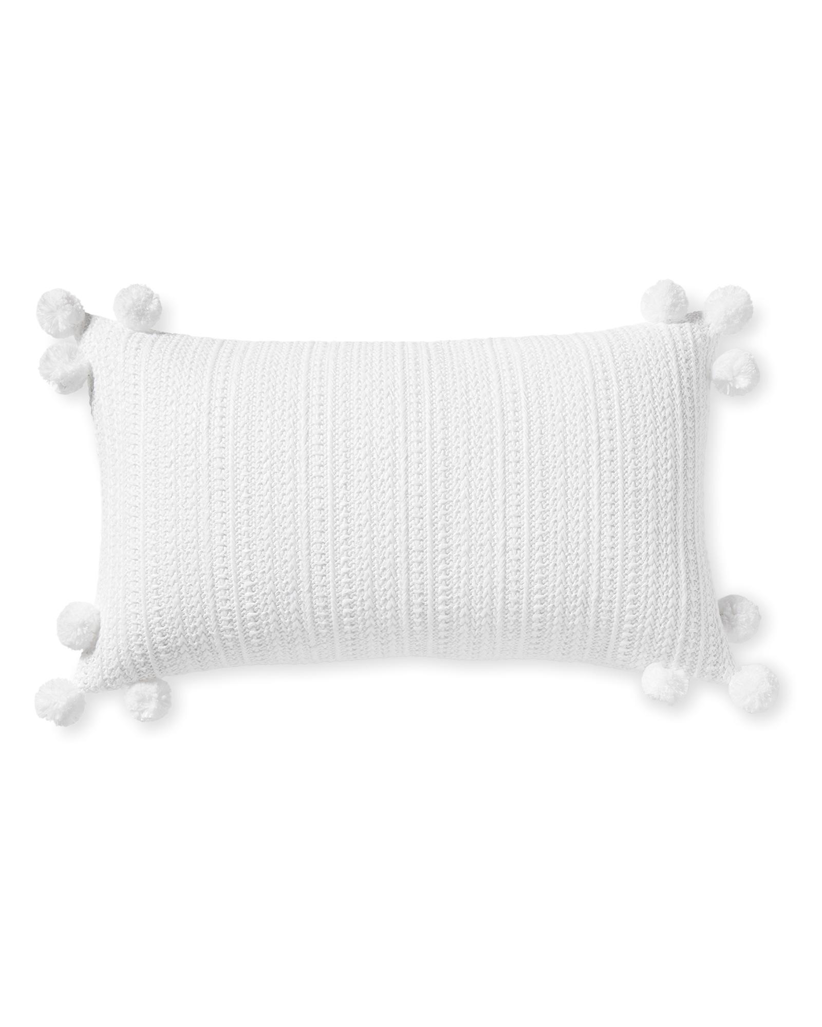 White pom hotsell pom pillow cover