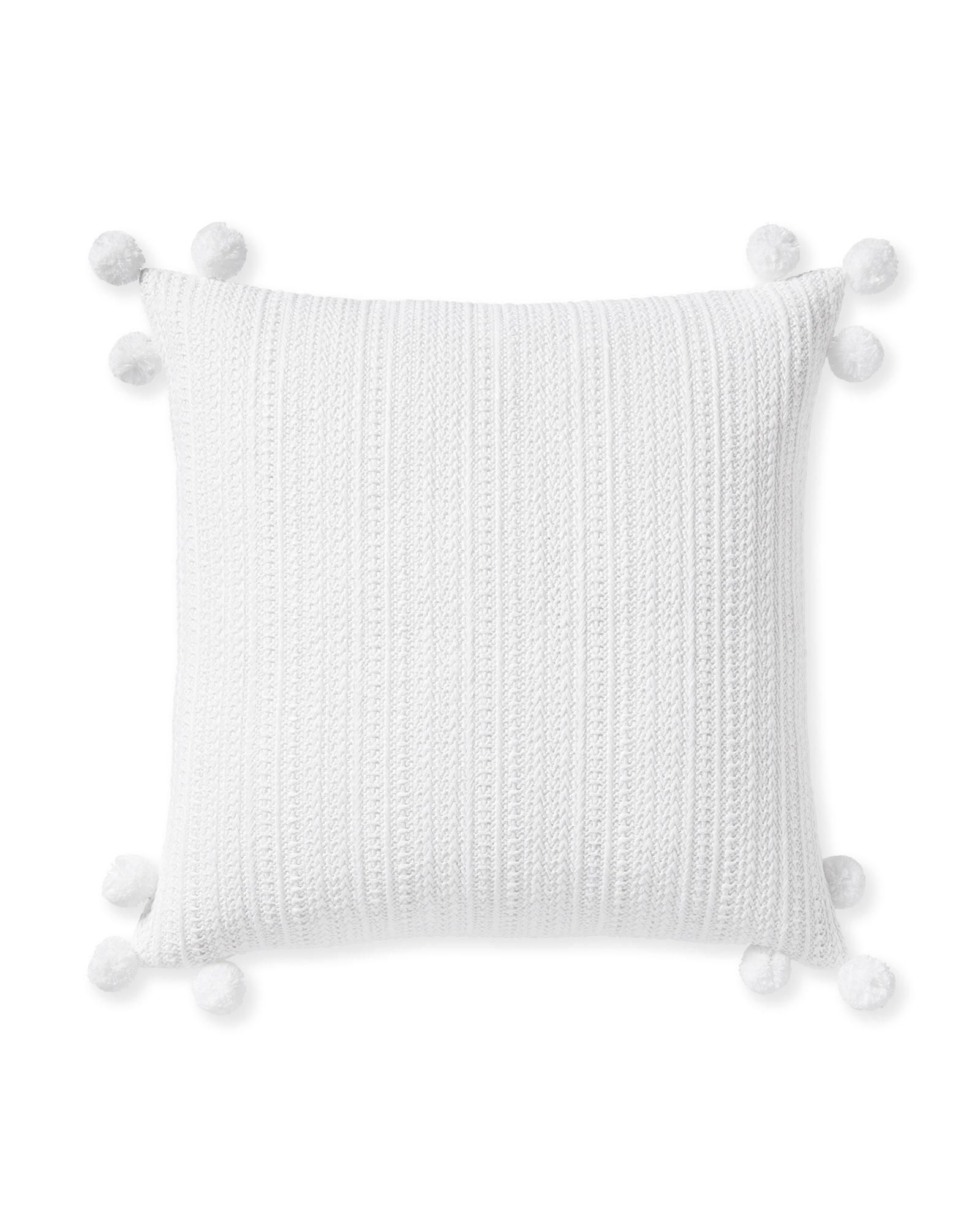 White pom clearance pom pillow cover