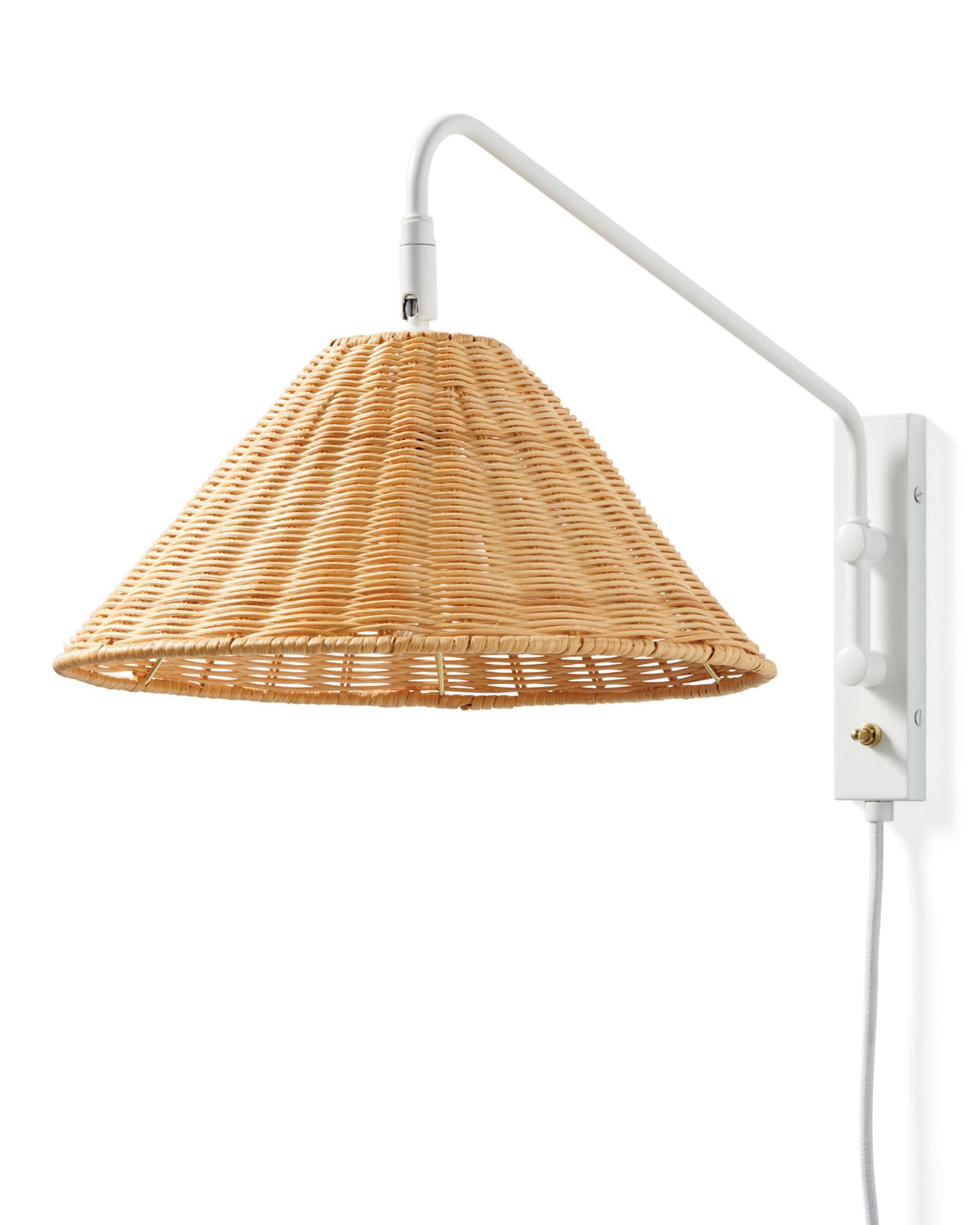 Wicker shop sconce shade