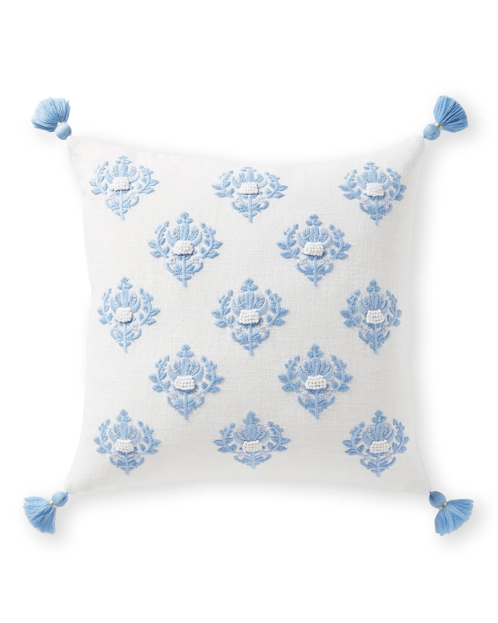 Canvas Round Floor Pillow - Blue House Joys