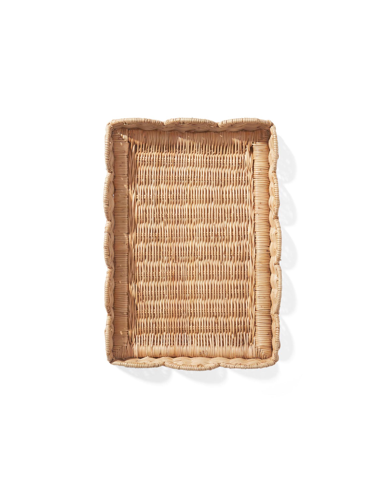 Scallop Rattan Tray Serena and Lily