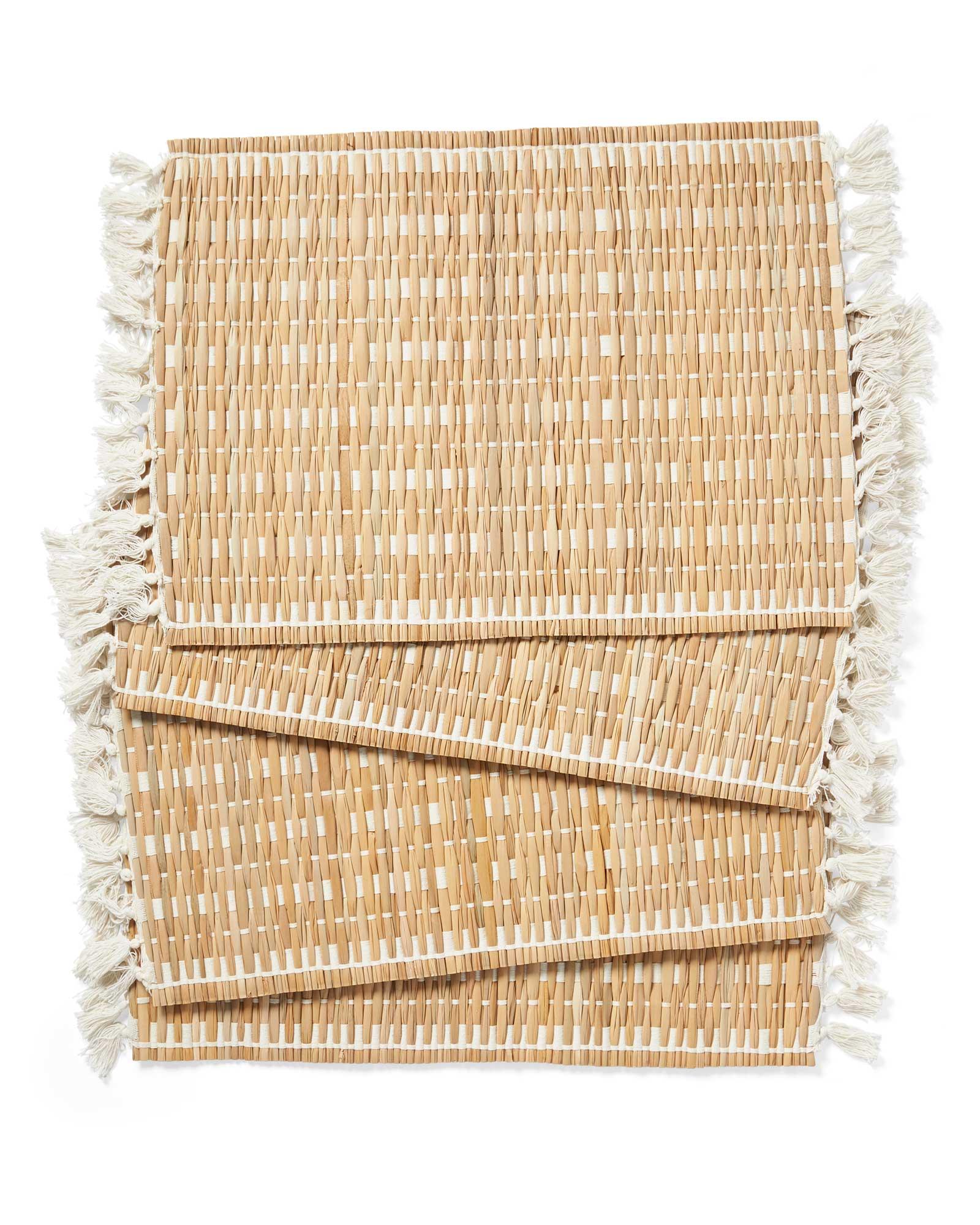 Fringe Cotton Linen Placemat, Set of 4