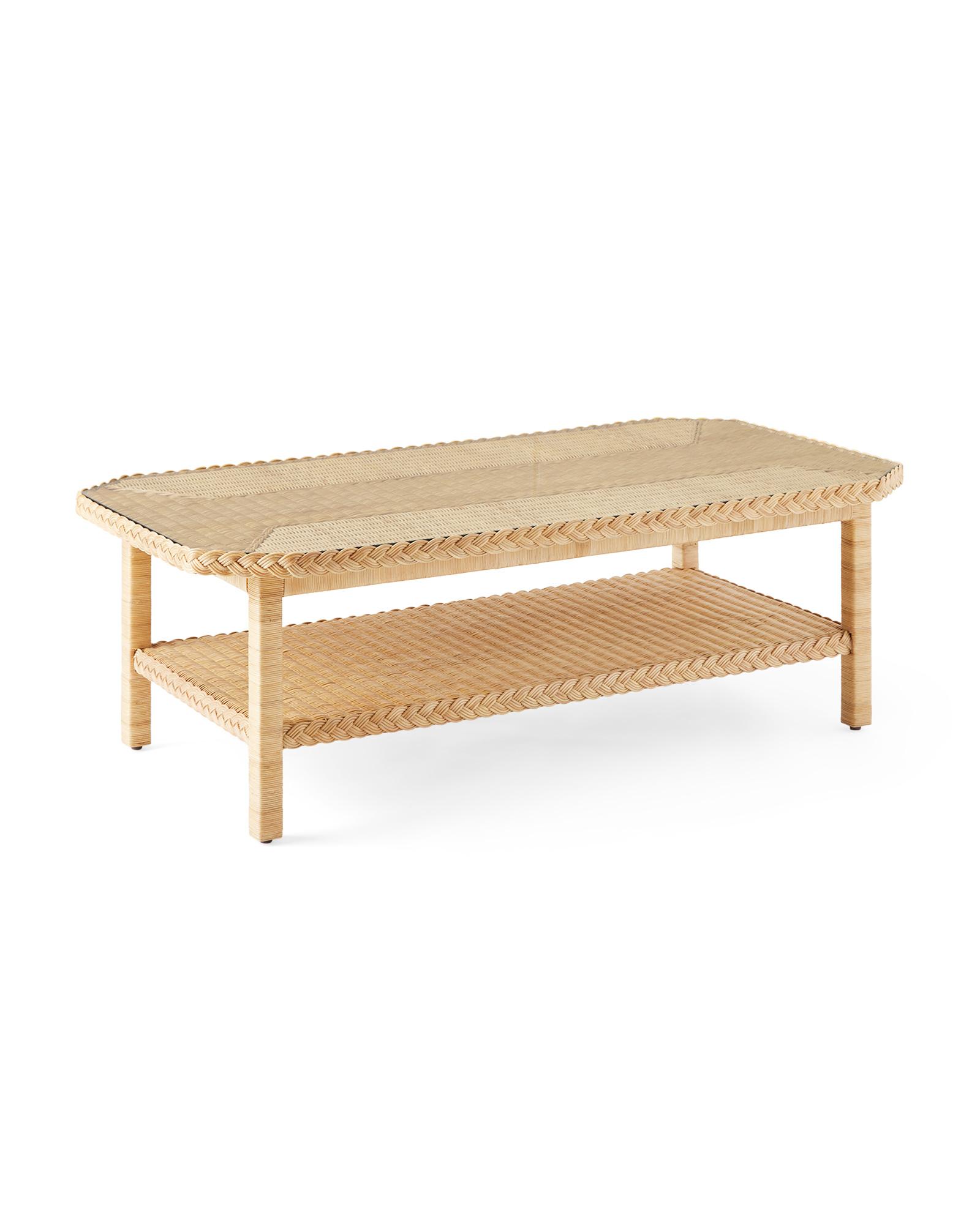 Serena and lily rattan deals coffee table