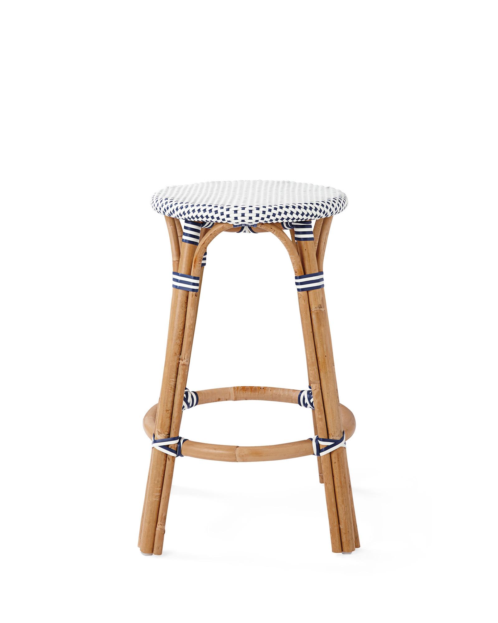 Rattan counter discount stools with backs