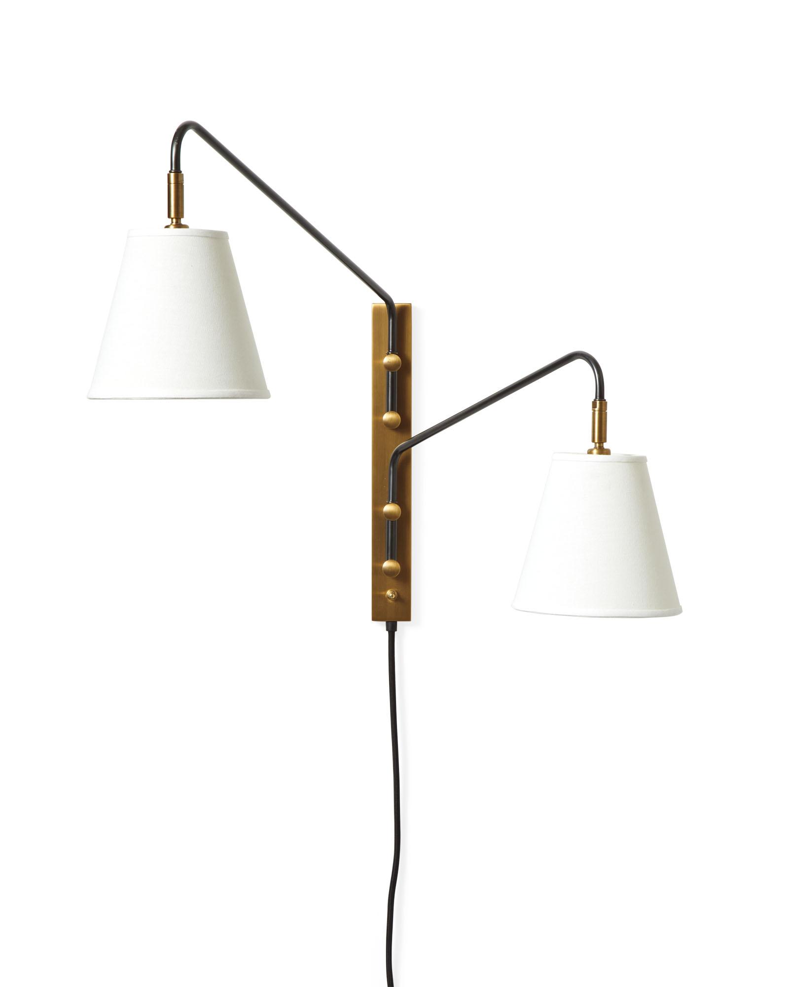 Double swing deals arm sconce