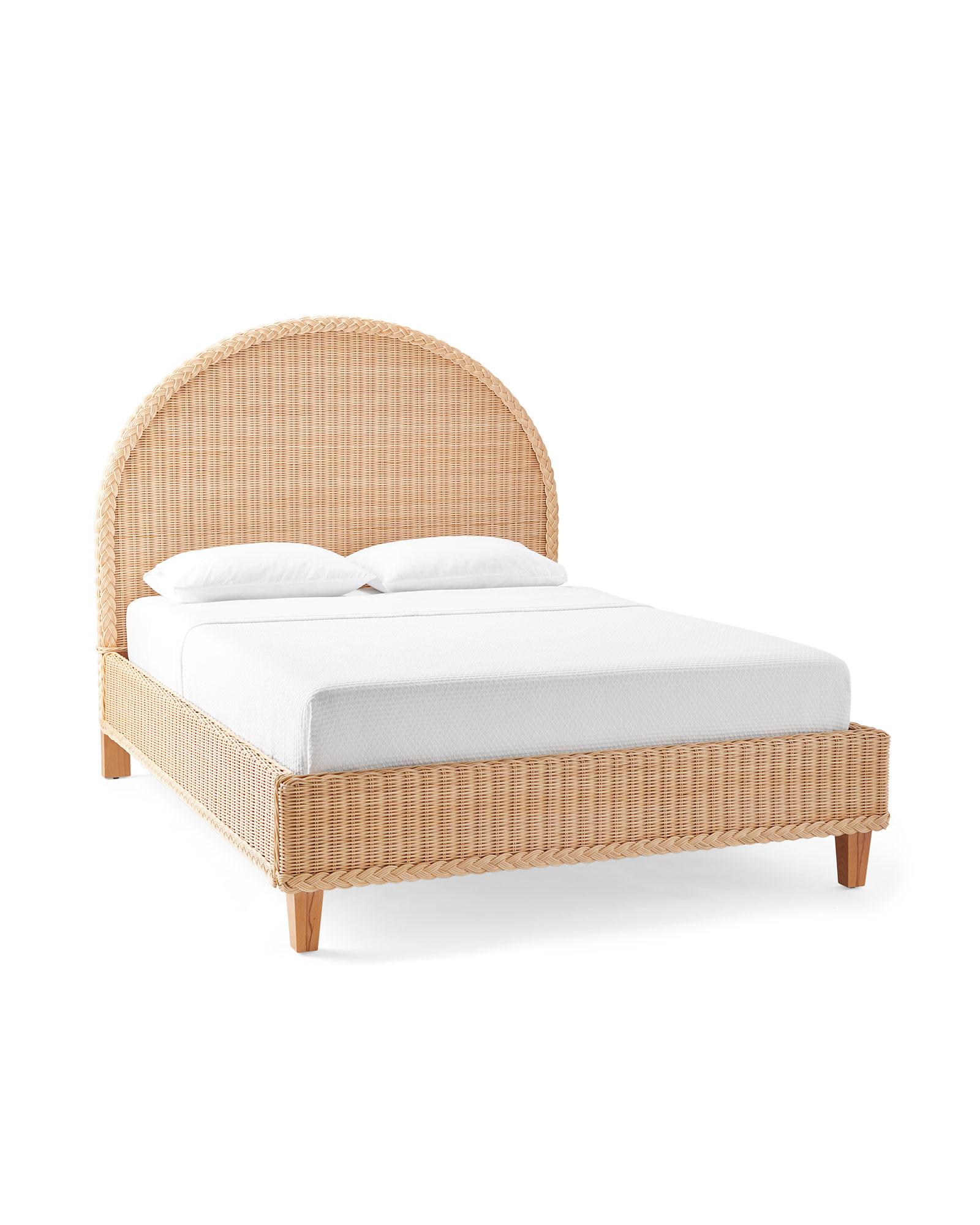 Wicker rattan store bed