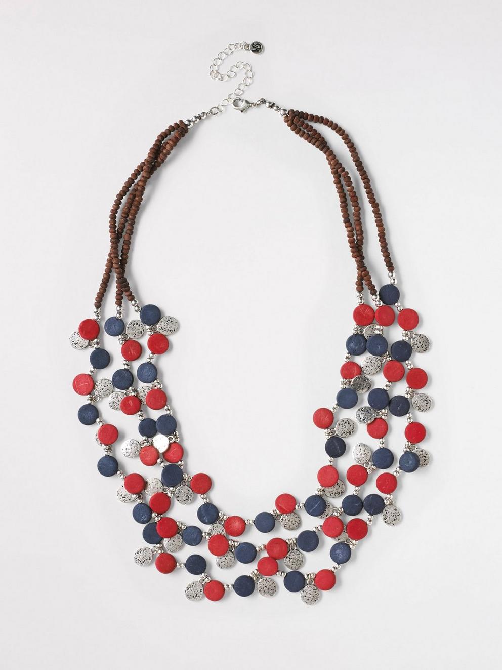 Metal  Bead Mono Necklace