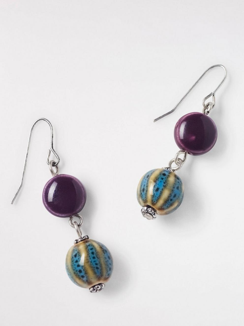 Ceramic Bead Drop Earring