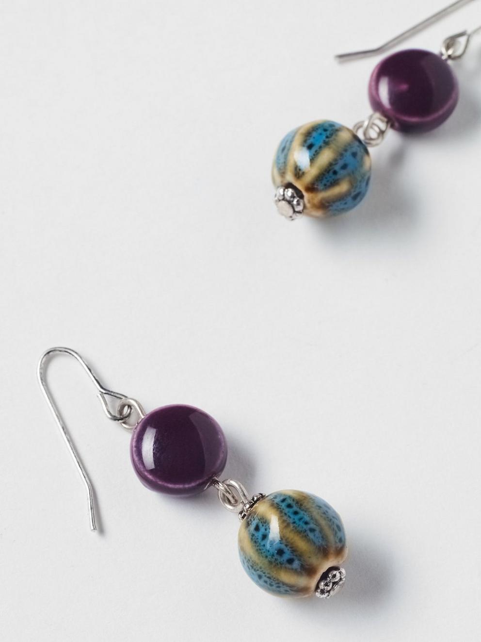 Ceramic Bead Drop Earring