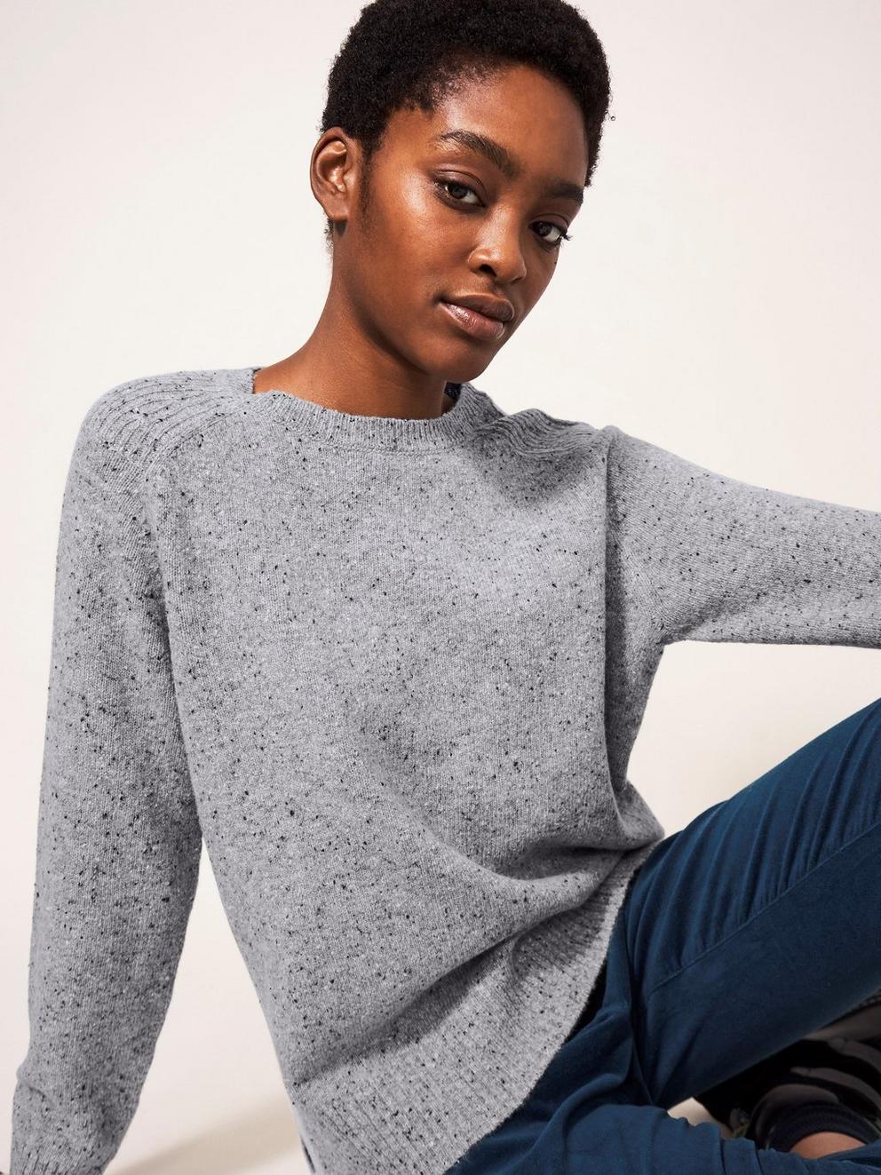 Café Button Side Jumper