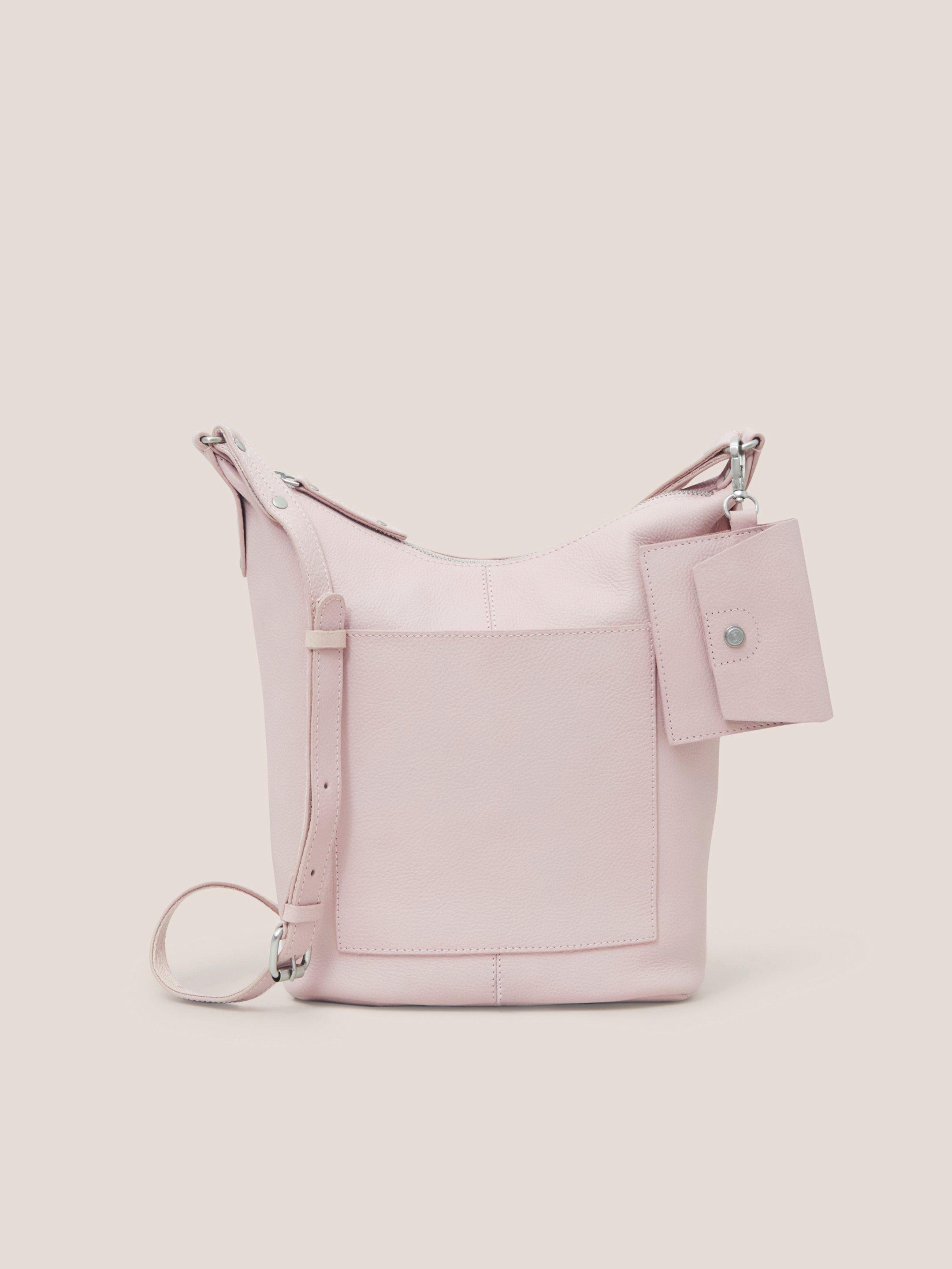 Off-White Cotton Flower Leather Crossbody Bag