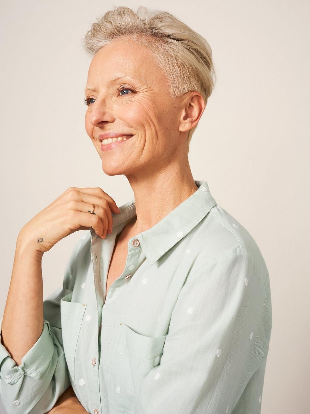 Emilia Organic Cotton Long Sleeve Shirt
