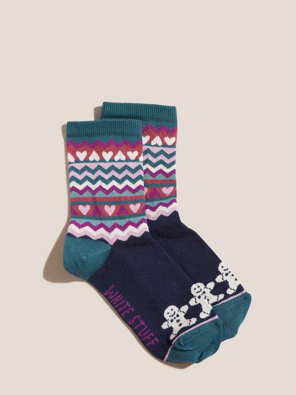 Gingerbread Fairisle Sock