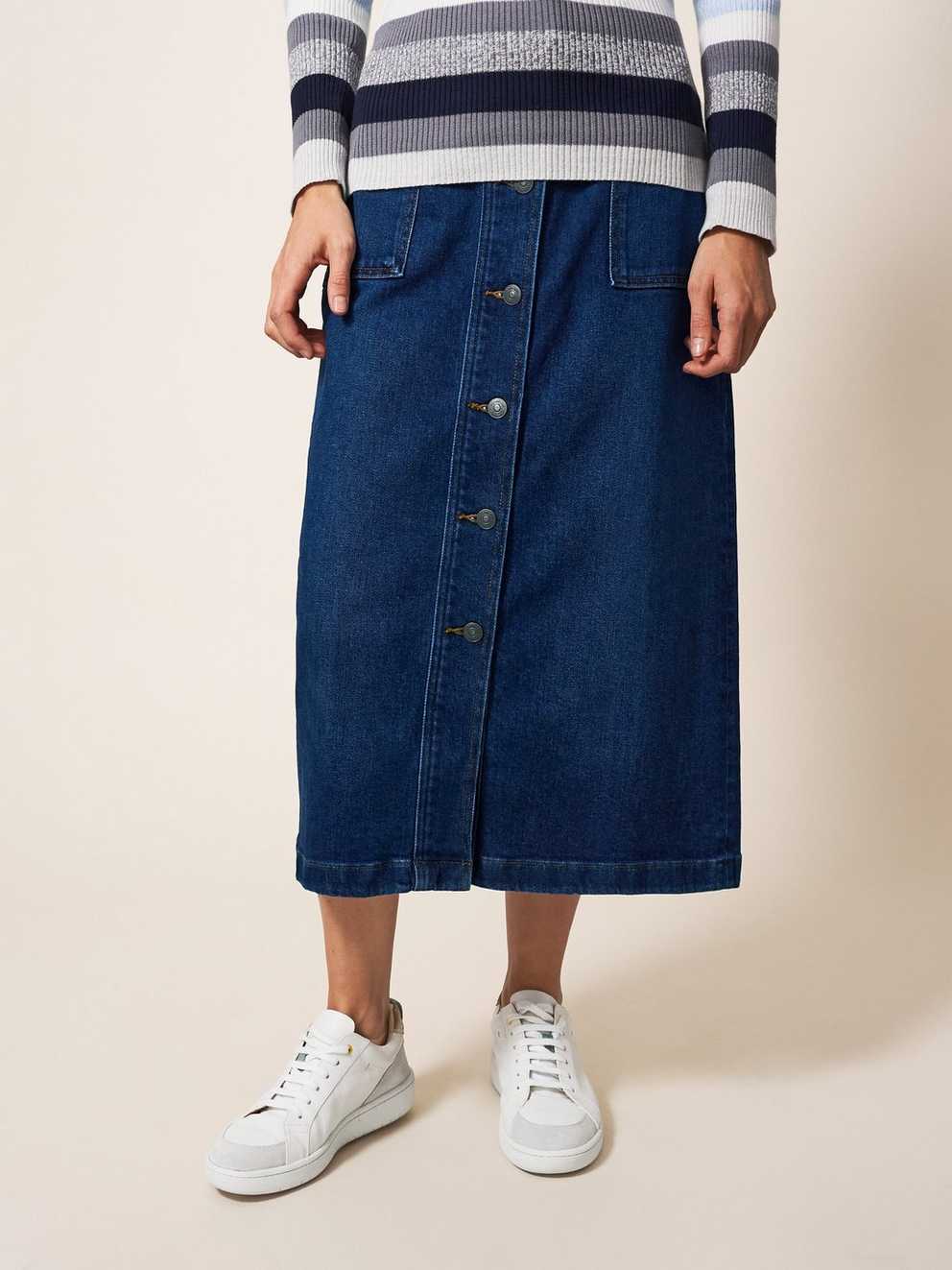 Colleen Denim Midi Skirt