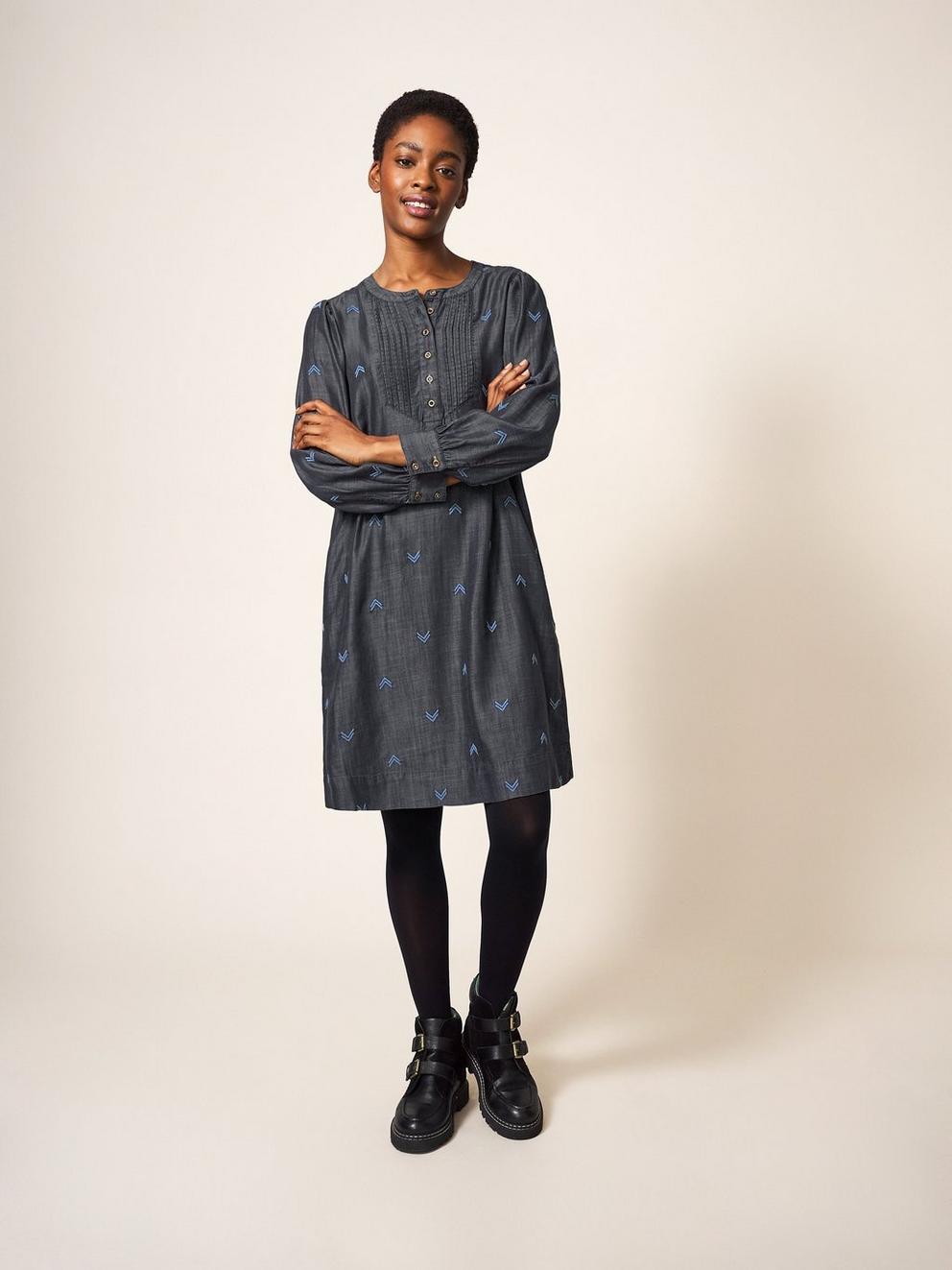 Sofia Emb Shift Dress