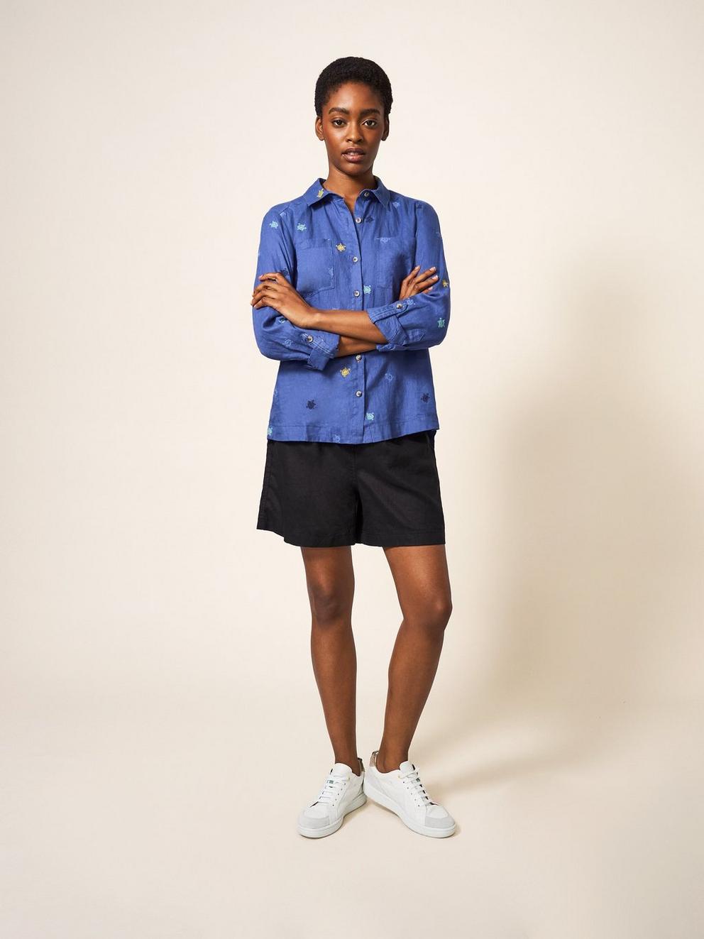 Layla Emb Linen Shirt