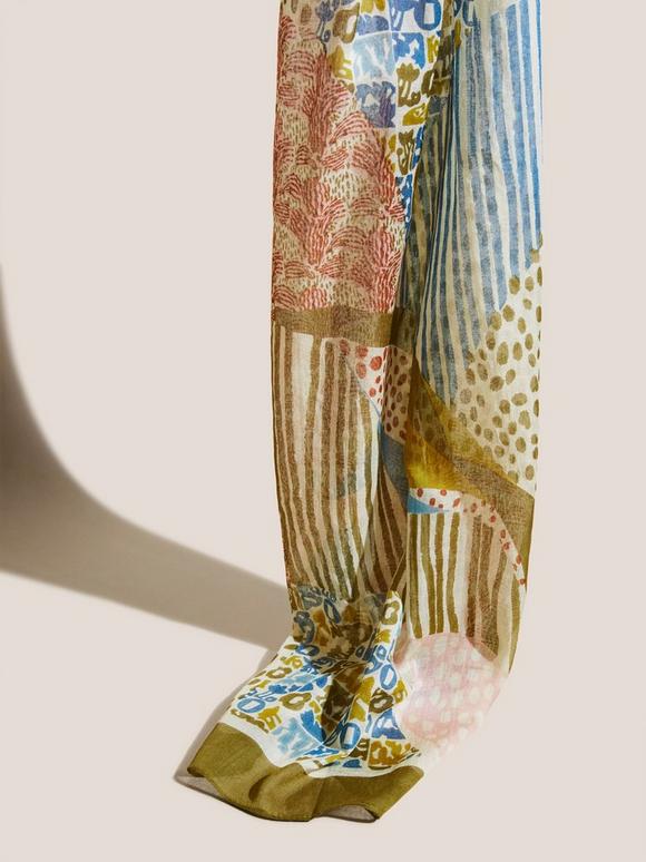 Patchwork Print Modal Scarf