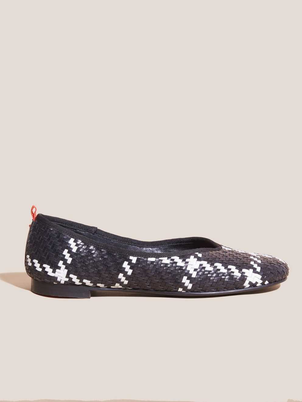 Woven Leather Ballet Pump