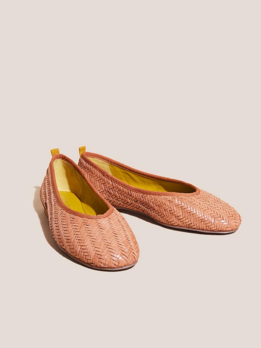 Woven Leather Ballet Pump