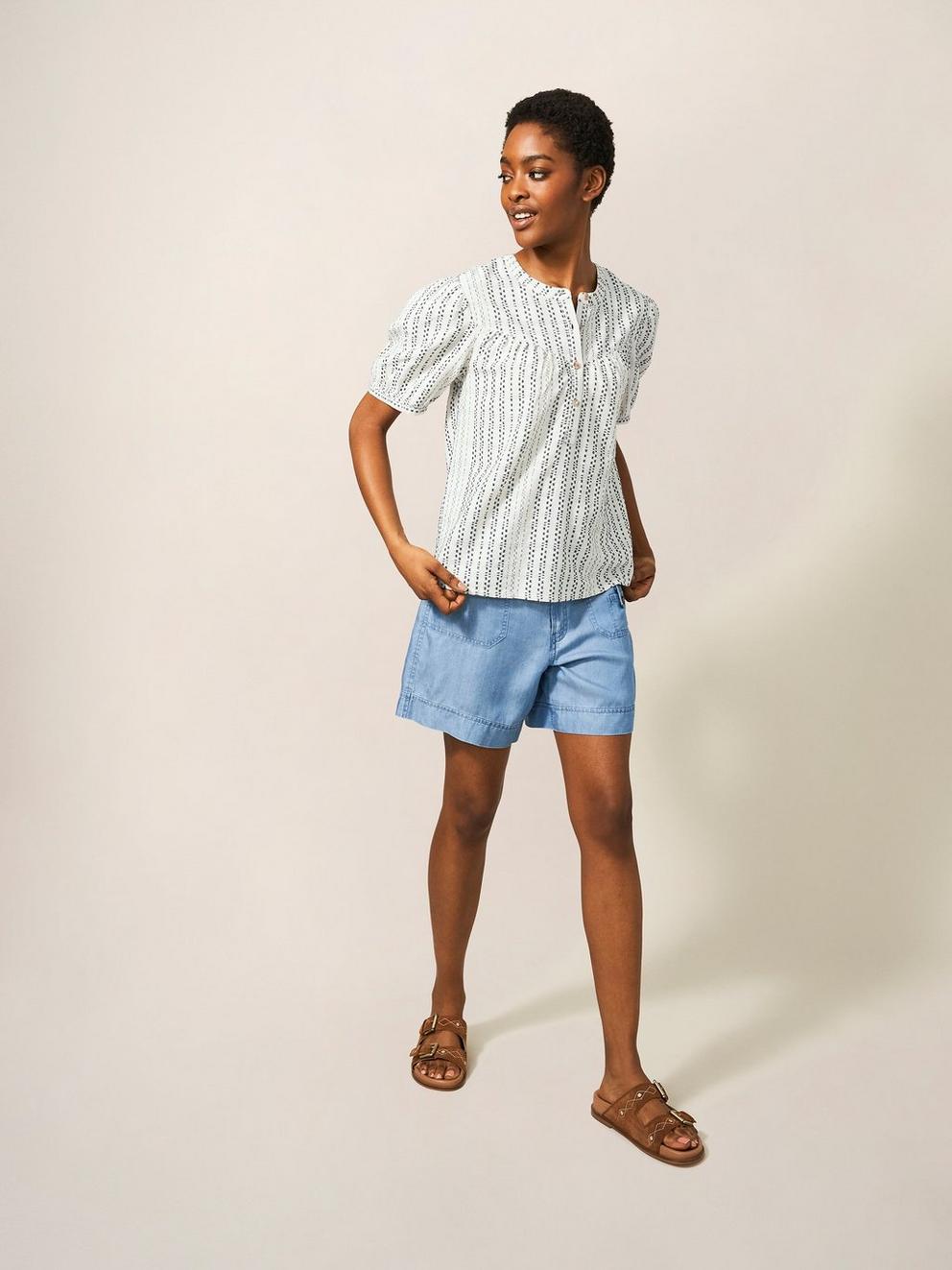 Aria Textured Stripe Top