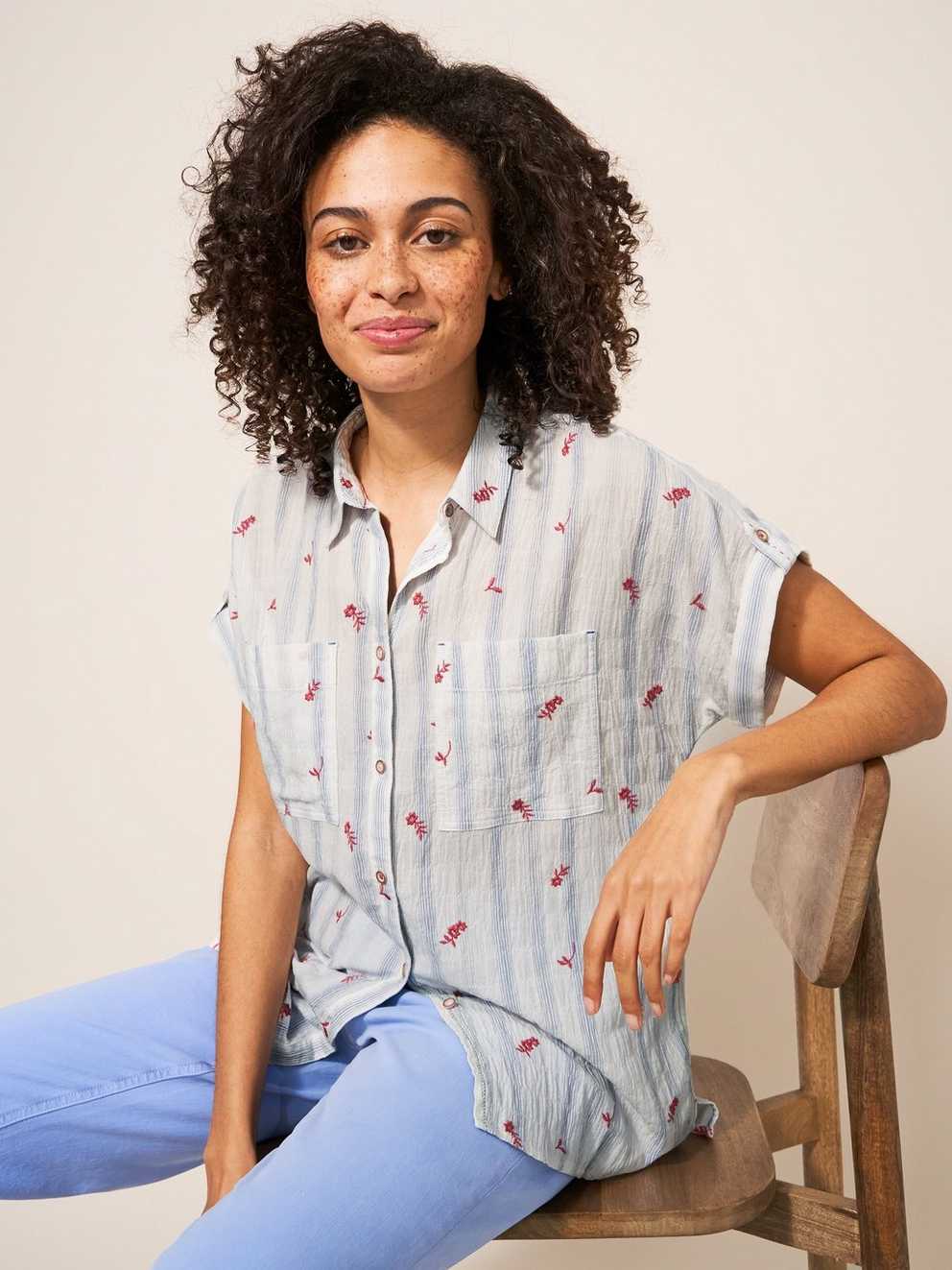 Ella Embroidered Cotton Shirt