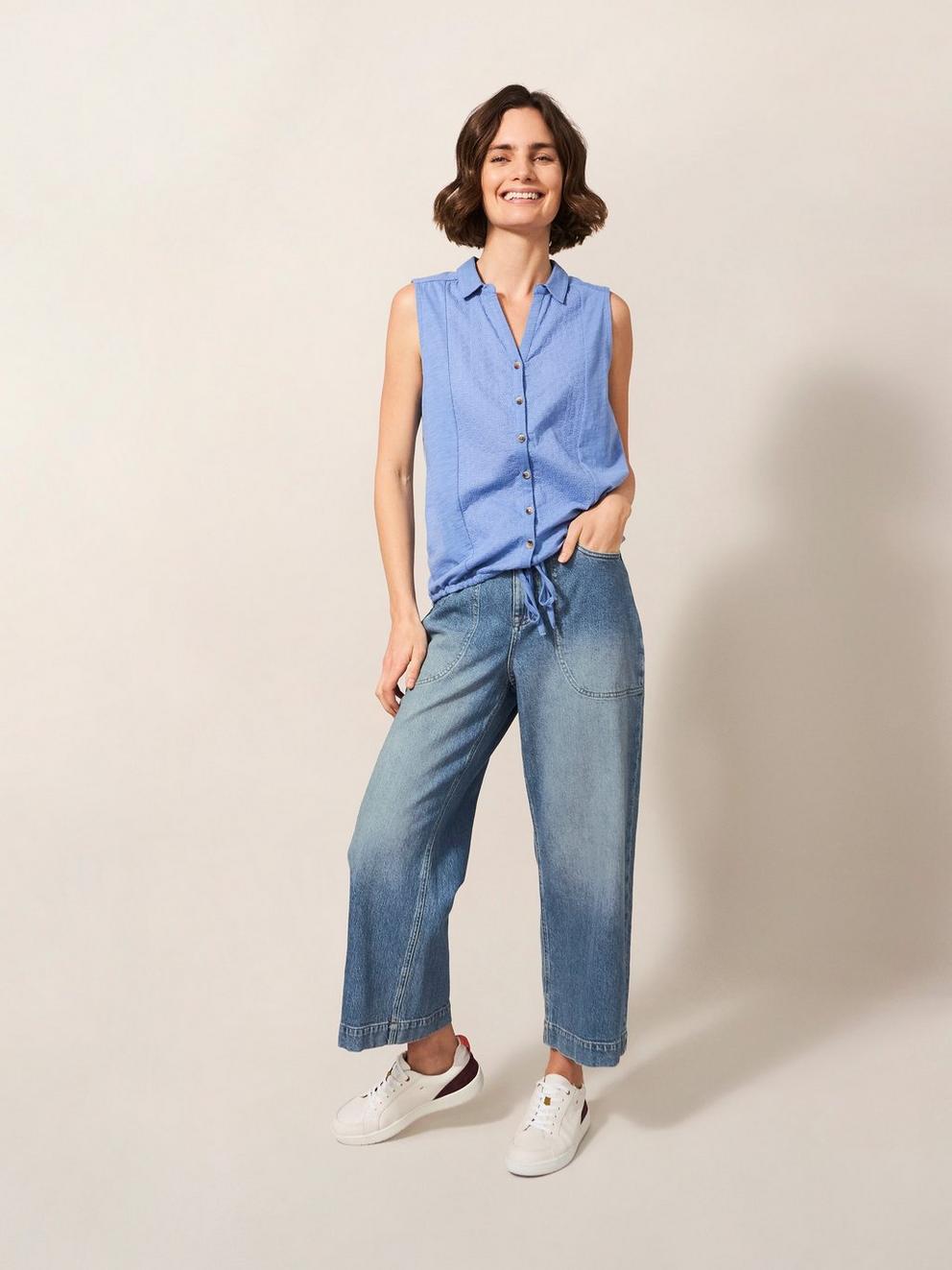 Tia Wide Leg Crop Jeans