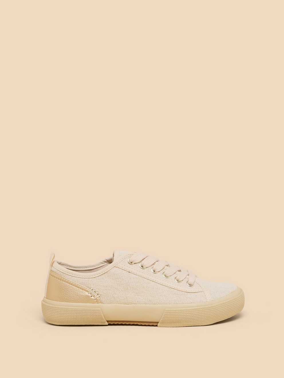 Pippa Canvas Lace Up Trainer