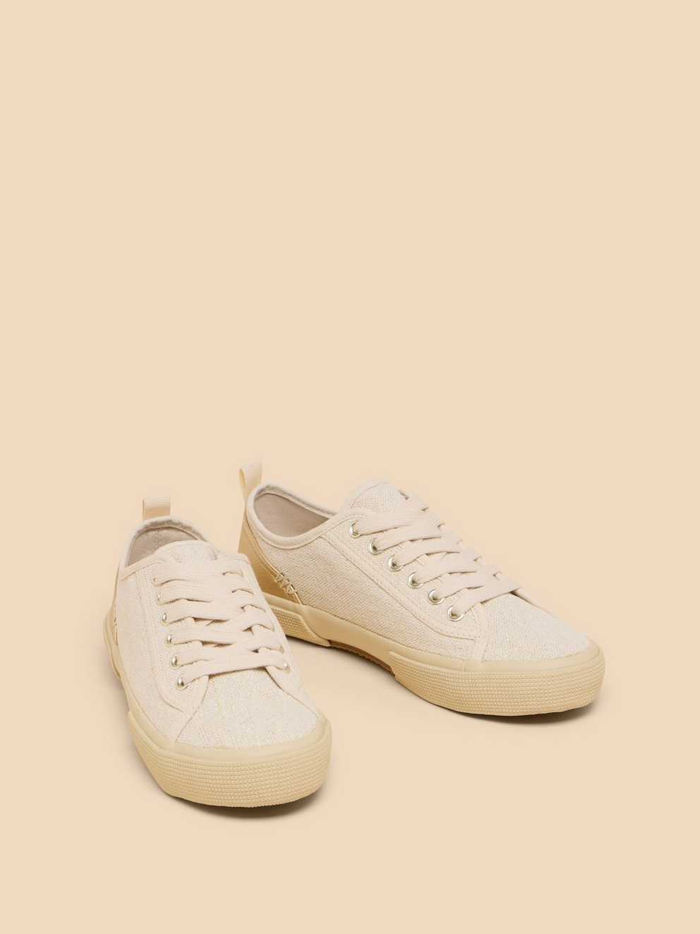 Pippa Canvas Lace Up Trainer