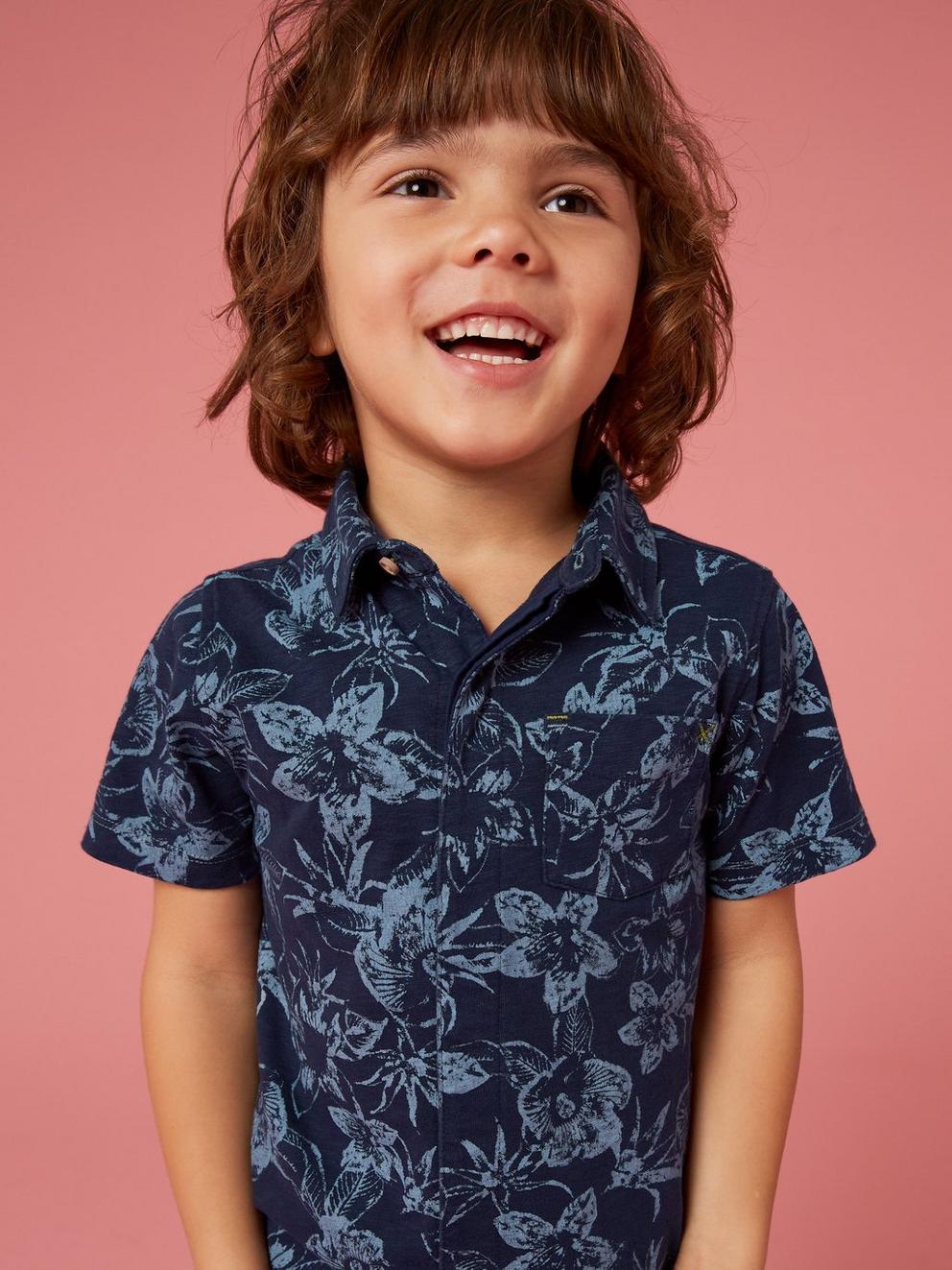 Palm Printed Polo