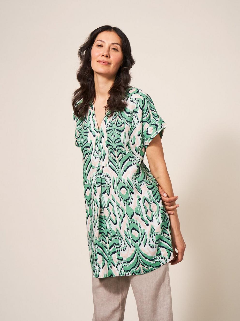 Marianne Linen Tunic Top