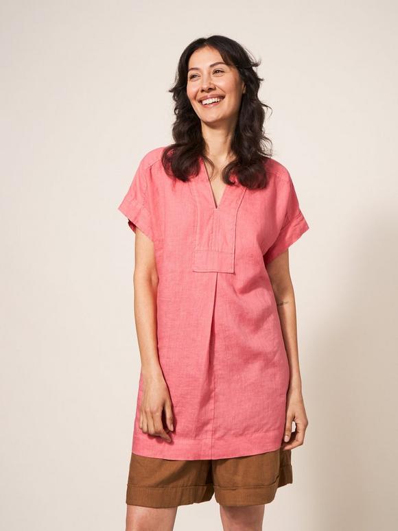 Marianne Linen Tunic Top