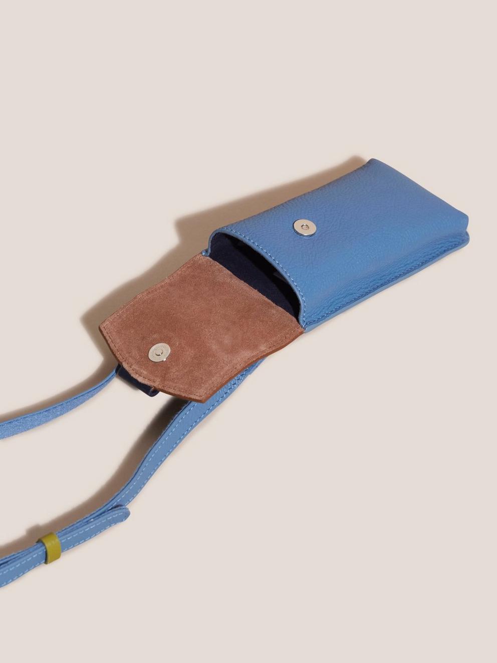 COLOURBLOCK LEATHER PHONE BAG