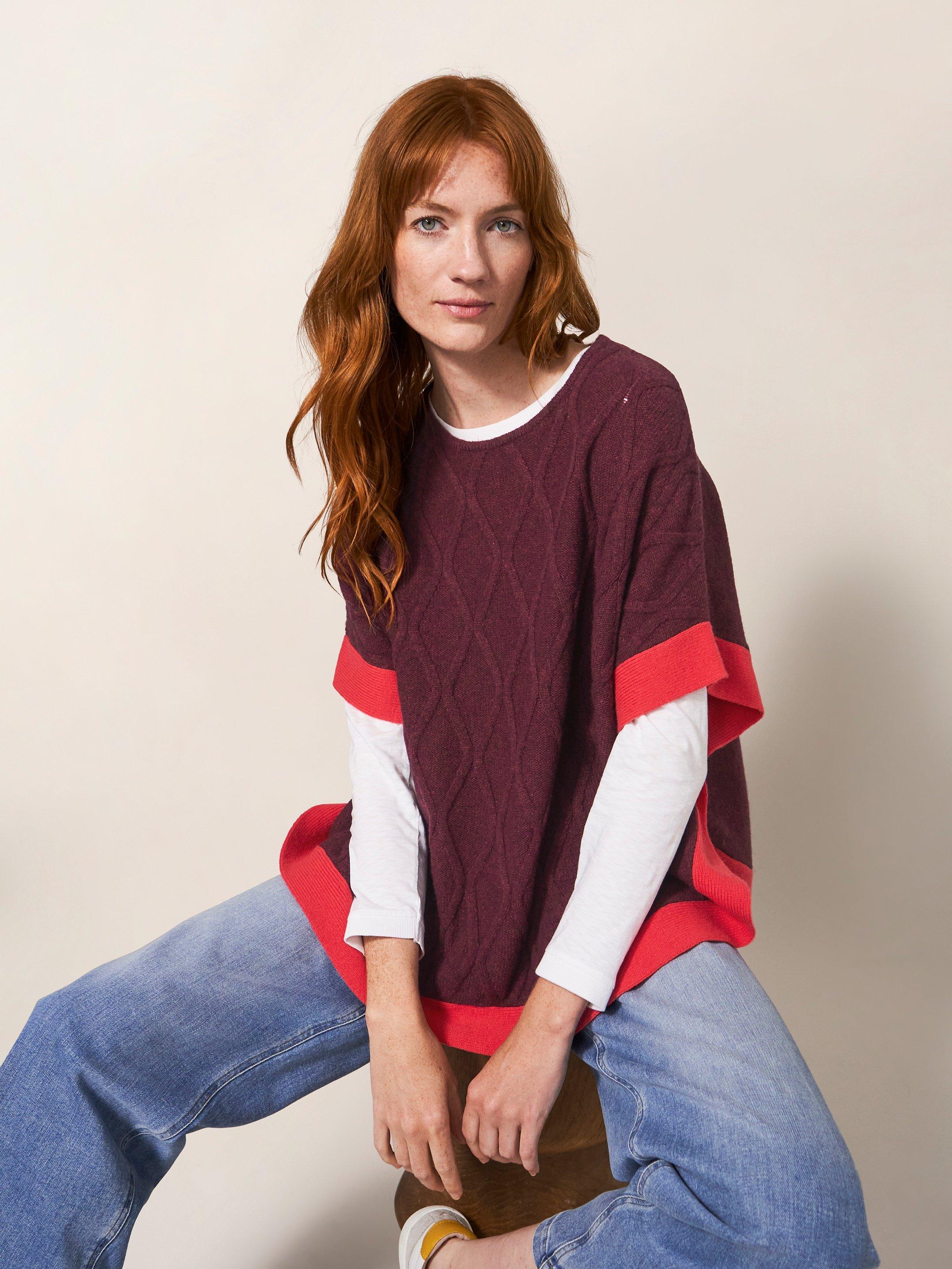 Fern Knitted Casual Poncho