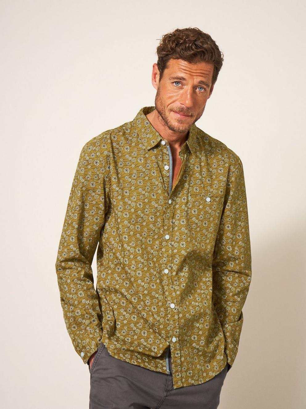 Scattered Flower Printed Shirt