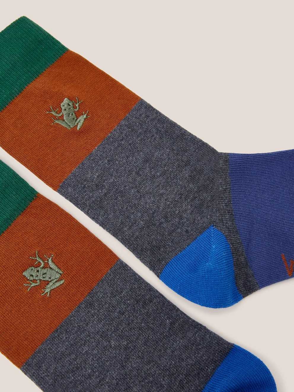 Frog Embroidered Ankle Sock