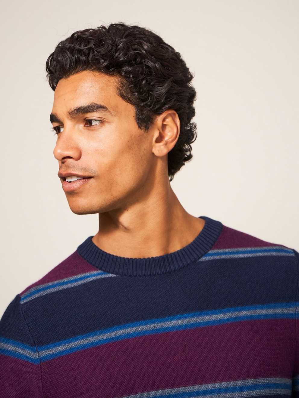 Newport Merino Stripe Crew