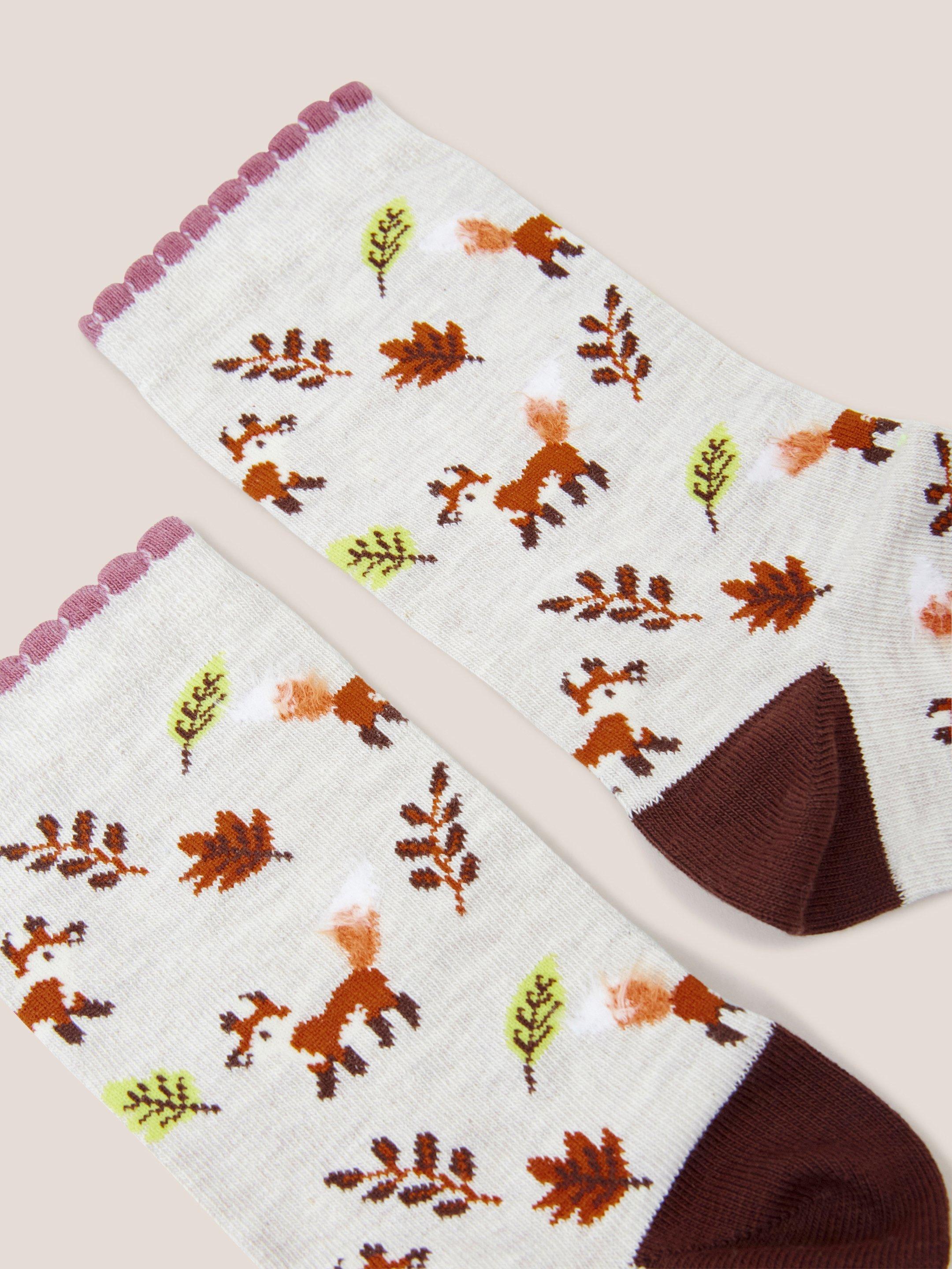 Fluffy Fox Ankle Sock