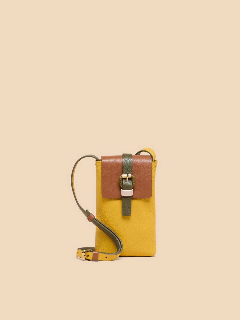 Clara Buckle Leather Phone Bag