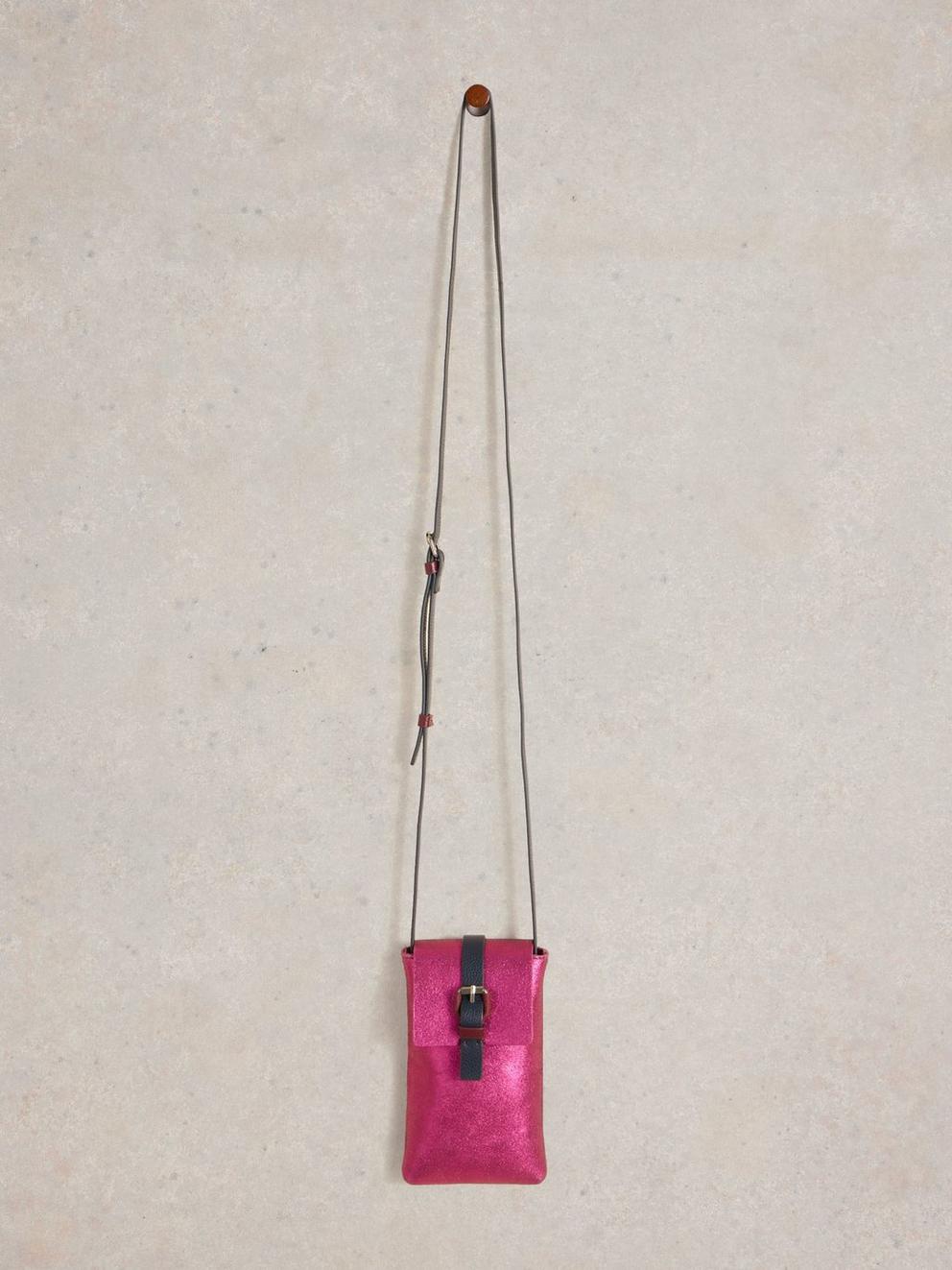 Clara Buckle Leather Phone Bag