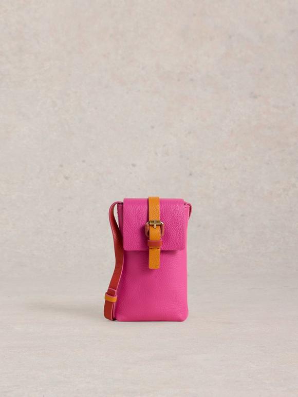 Clara Buckle Leather Phone Bag