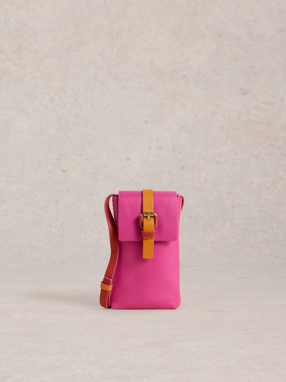 Clara Buckle Leather Phone Bag