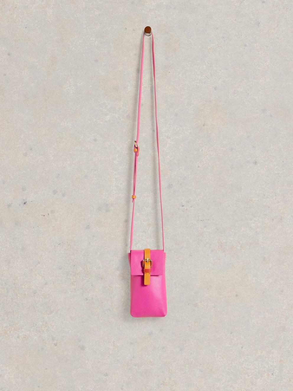 Clara Buckle Leather Phone Bag