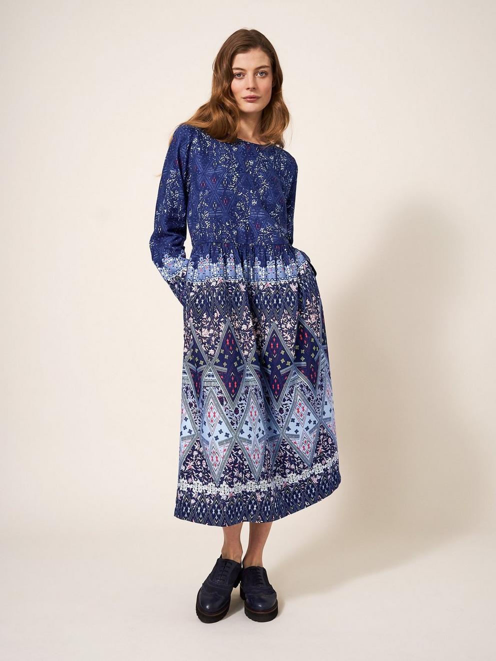 Elisa Printed Midi Dress